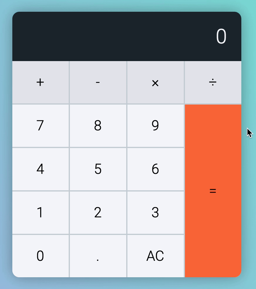 Punch 9 times minus into the calculator. Calculator shows 9.