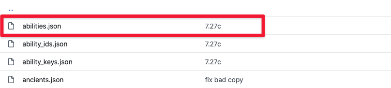 Abilities file