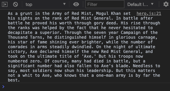 Axe's description