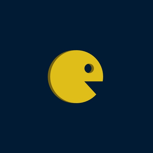 Pacman faces east.