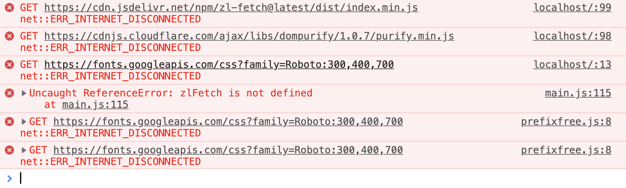 Error requesting libraries