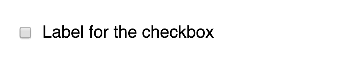 A label next to a checkbox