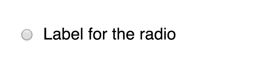 A radio button with a label