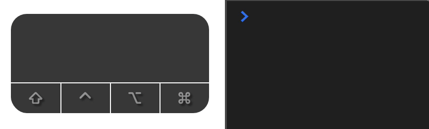 Results of code from pressing 'e' and 'E' on a Dvorak Keyboard.